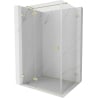Mexen Lunar T hinged shower enclosure left 90 x 120 cm, transparent, brushed gold - 834T-090-120-55-00-L