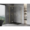 Mexen Mist-H T left hinged shower enclosure 105 x 110 cm, transparent, brushed gold - 8A5T-105-110-55-00-L