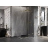 Mexen Lunar T right hinged shower cabin 75 x 80 cm, transparent, brushed gold - 834T-075-080-55-00-P