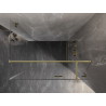 Mexen Lunar T right hinged shower cabin 75 x 80 cm, transparent, brushed gold - 834T-075-080-55-00-P