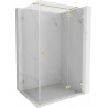 Mexen Lunar T right hinged shower cabin 75 x 80 cm, transparent, brushed gold - 834T-075-080-55-00-P