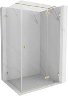 Mexen Lunar T right hinged shower cabin 75 x 80 cm, transparent, brushed gold - 834T-075-080-55-00-P