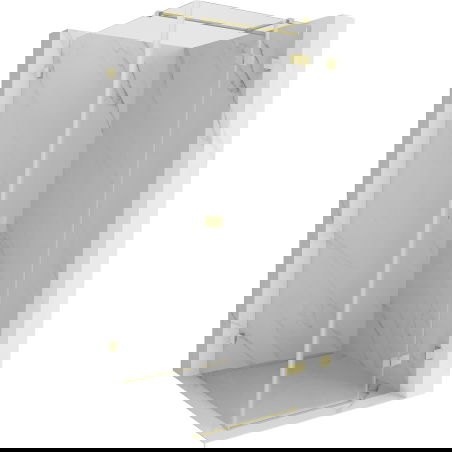 Mexen Lunar T right hinged shower cabin 80 x 80 cm, transparent, brushed gold - 834T-080-080-55-00-P