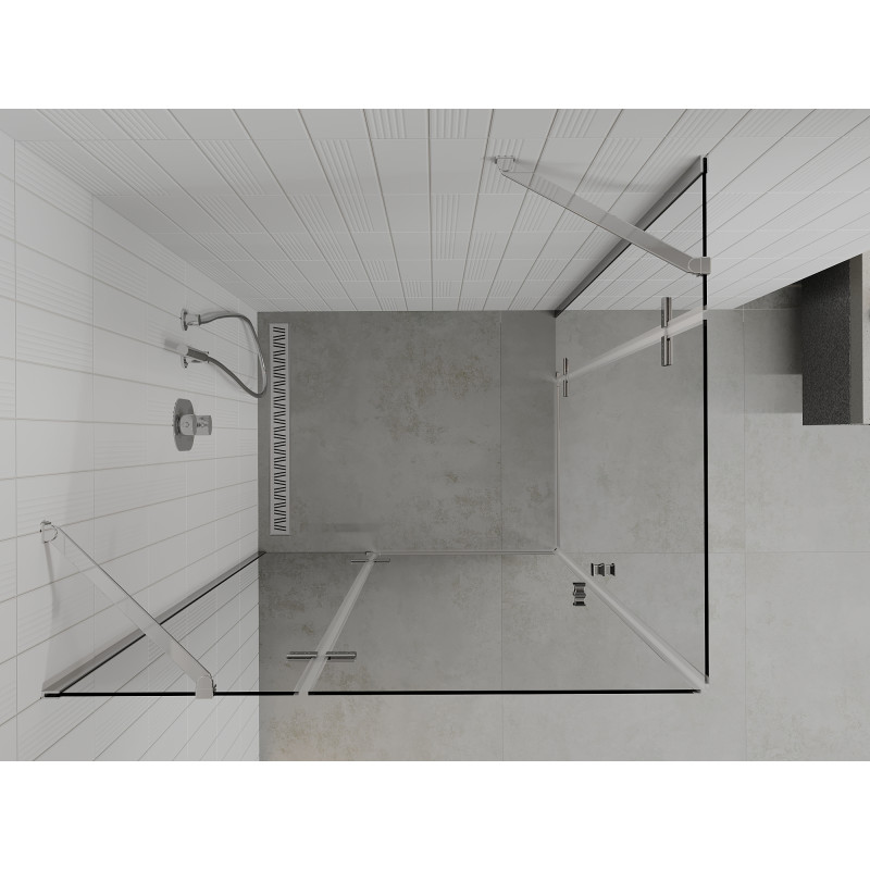 Mexen Roma Duo Hinged Shower Cabin 80 x 70 cm, Transparent, Chrome - 854-080-070-02-00