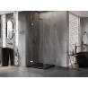 Mexen Lunar T left hinged shower cabin 90 x 90 cm, transparent, rose gold - 834T-090-090-60-00-L