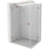 Mexen Lunar T left swing shower cabin 100 x 70 cm, transparent, pink gold - 834T-100-070-60-00-L