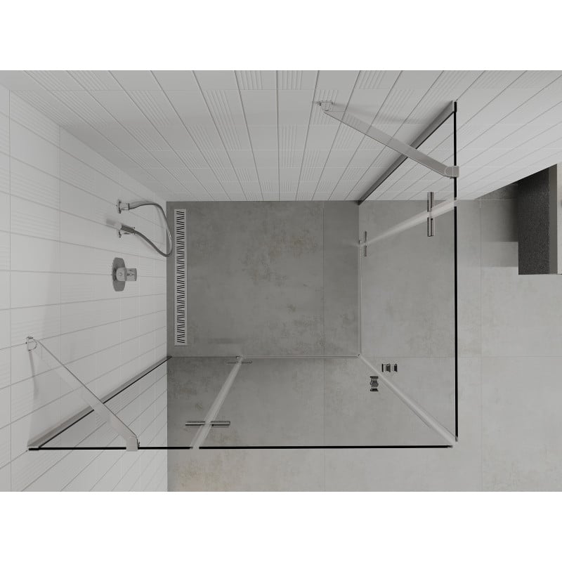 Mexen Roma Duo Shower Cabin with Hinged Door 120 x 80 cm, Transparent, Chrome - 854-120-080-02-00