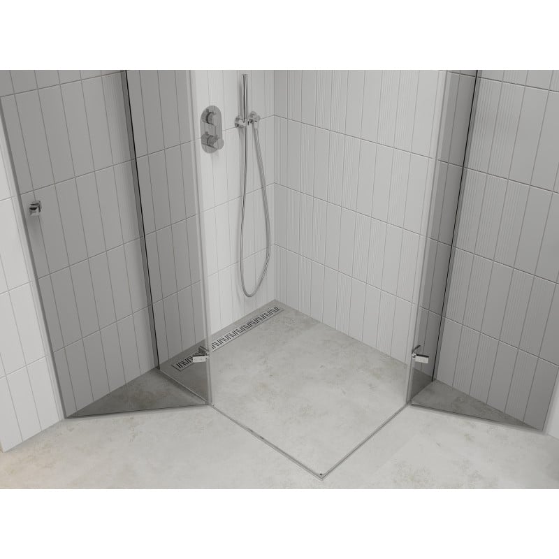Mexen Roma Duo Swing Shower Cabin 120 x 90 cm, Transparent, Chrome - 854-120-090-02-00