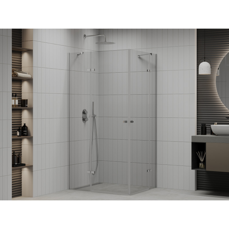 Mexen Roma Duo Hinged Shower Cabin 120 x 100 cm, Transparent, Chrome - 854-120-100-02-00