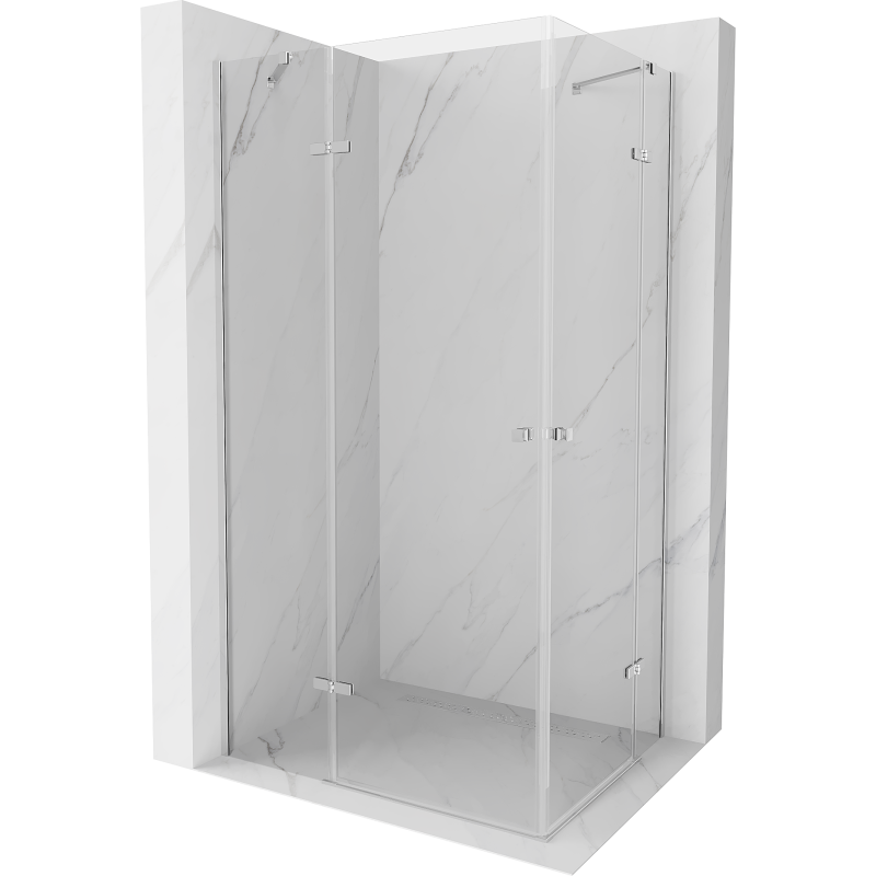 Mexen Roma Duo Hinged Shower Cabin 120 x 110 cm, Transparent, Chrome - 854-120-110-02-00