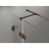 Mexen Lunar T right-side hinged shower cabin 75 x 90 cm, transparent, pink gold - 834T-075-090-60-00-P