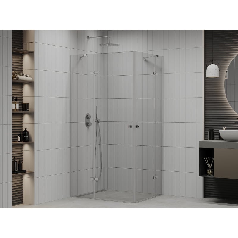 Mexen Roma Duo Hinged Shower Cabin 120 x 110 cm, Transparent, Chrome - 854-120-110-02-00