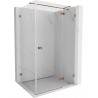 Mexen Lunar T right-side hinged shower cabin 75 x 90 cm, transparent, pink gold - 834T-075-090-60-00-P