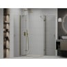 Mexen Roma Duo hinged shower cabin 80 x 70 cm, transparent, gold - 854-080-070-50-00-02