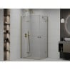 Mexen Roma Duo Hinged Shower Cabin 90 x 80 cm, Transparent, Gold - 854-090-080-50-00-02