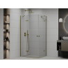 Mexen Roma Duo shower cabin with hinged doors 90 x 80 cm, transparent, gold - 854-090-080-50-00-02
