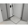 Mexen Roma Duo swing shower cabin 80 x 70 cm, transparent, black - 854-080-070-70-00-02