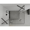 Mexen Roma Duo swing shower cabin 80 x 70 cm, transparent, black - 854-080-070-70-00-02