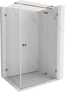 Mexen Lunar T right-hand hinged shower enclosure 90 x 100 cm, transparent, rose gold - 834T-090-100-60-00-P
