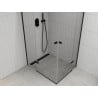 Mexen Roma Duo pivot shower enclosure 90 x 80 cm, transparent, black - 854-090-080-70-00-02