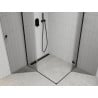 Mexen Roma Duo hinged shower cabin 100 x 90 cm, transparent, black - 854-100-090-70-00-02