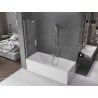 Mexen Velar 2-wing sliding bath screen 95 x 150 cm, transparent, brushed nickel - 896-095-000-01-97