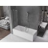 Mexen Velar 2-wing sliding bath screen 95 x 150 cm, transparent, brushed nickel - 896-095-000-01-97