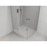 Mexen Roma Duo hinged shower cabin 80 x 70 cm, transparent, chrome + Flat tray - 854-080-070-01-02-4010