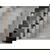 Mexen Roma Duo hinged shower cubicle 90 x 80 cm, Transparent, Chrome + shower tray Flat - 854-090-080-01-02-4010
