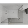 Mexen Roma Duo shower enclosure with hinged door 90 x 80 cm, transparent, chrome + Flat shower tray - 854-090-080-01-02-4010