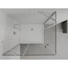 Mexen Roma Duo hinged shower cabin 100 x 90 cm, transparent, chrome + Flat shower tray - 854-100-090-01-02-4010