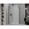 Mexen Roma Duo Hinged Shower Cabin 80 x 70 cm, Transparent, Black + Flat Tray - 854-080-070-70-02-4010B