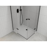 Mexen Roma Duo Hinged Shower Cabin 80 x 70 cm, Transparent, Black + Flat Tray - 854-080-070-70-02-4010B