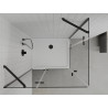 Mexen Roma Duo shower cabin with hinged door 100 x 90 cm, transparent, black + Flat tray - 854-100-090-70-02-4010B