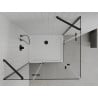 Mexen Roma Duo Swing Shower Enclosure 100 x 90 cm, Transparent, Black + Flat Shower Tray - 854-100-090-70-02-4010B