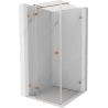Mexen Lunar T left hinged shower cabin 90 x 90 cm, transparent, brushed copper - 834T-090-090-65-00-L