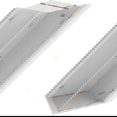 Mexen Lunar T right hinged shower cabin 80 x 80 cm, transparent, brushed copper - 834T-080-080-65-00-P