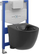 Mexen flush-mount Felix XS-F toilet frame and bowl set Lena, Black matt - 6803322XX85
