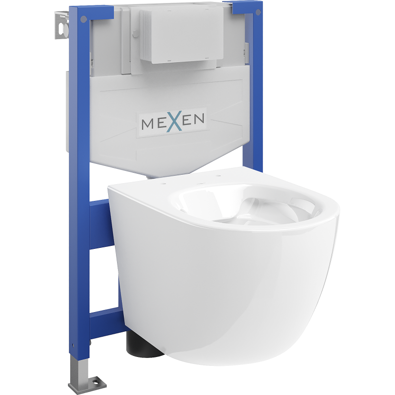Mexen Concealed WC Set Fenix XS-F with WC Bowl Lena, White Gloss - 6803322XX00