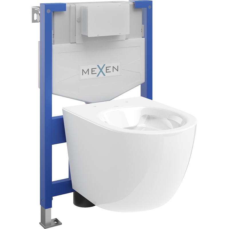 Mexen Lena WC Concealed Set Fenix XS-F Frame with Toilet Bowl, White Gloss - 6803322XX00