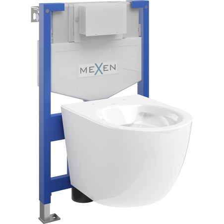 Mexen flush-mount Felix XS-F toilet frame and bowl set Lena, White - 6803322XX00