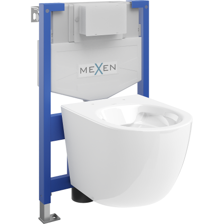 Mexen Lena WC Concealed Set Fenix XS-F Frame with Toilet Bowl, White Gloss - 6803322XX00