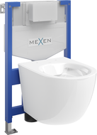 Mexen flush-mount Felix XS-F toilet frame and bowl set Lena, White - 6803322XX00