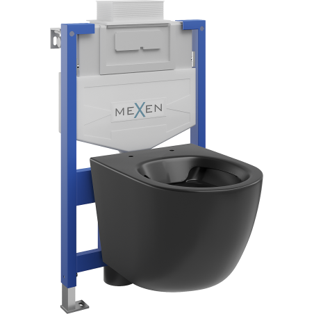 Mexen concealed WC set Fenix XS-U with Lena WC bowl, black matt - 6853322XX85