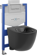 Mexen flush-mount Felix XS-U toilet frame and bowl set Lena, Black matt - 6853322XX85