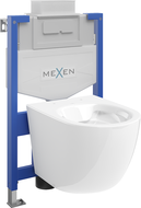 Mexen flush-mount Felix XS-U toilet frame and bowl set Lena, White - 6853322XX00