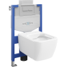 Mexen flush-mount Felix XS-U toilet frame and bowl set Margo, White - 6853342XX00