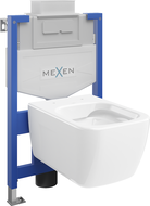Mexen flush-mount Felix XS-U toilet frame and bowl set Margo, White - 6853342XX00