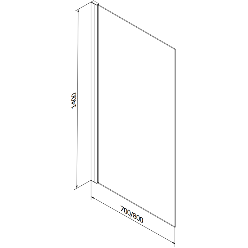 Mexen Alex 1-wing shower door 70 x 140 cm, black frame - 893-070-001-70-70