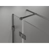 Mexen Lunar T hinged shower enclosure left 75 x 70 cm, transparent, gun gray brushed - 834T-075-070-66-00-L